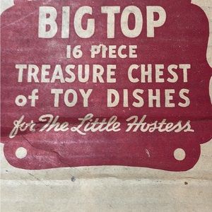 Big Top just like mother’s dishes, toy dish set